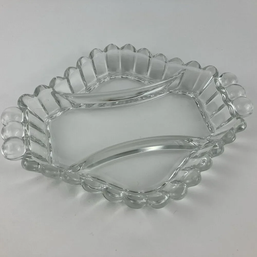 Lot of 10 Glass Unbranded Clear Crystal Vintage Glassware